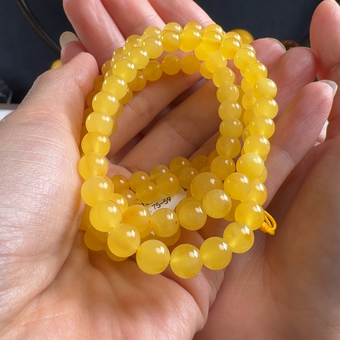 蜜蜡毛衣链未镶嵌