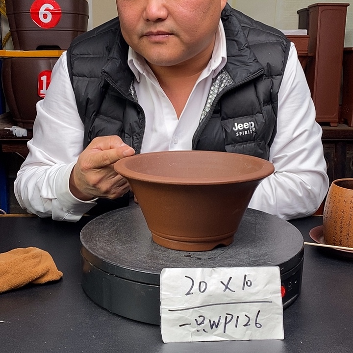 紫砂花盆货号一只WP126