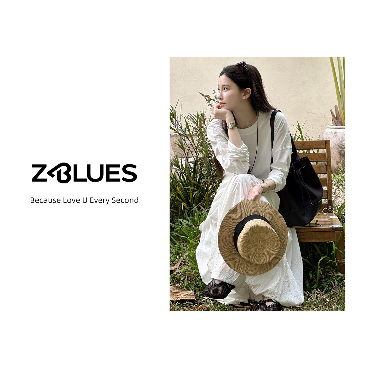 Z.blues【黑白指南】春夏极简高针高密棉质长袖T恤YZHT98021