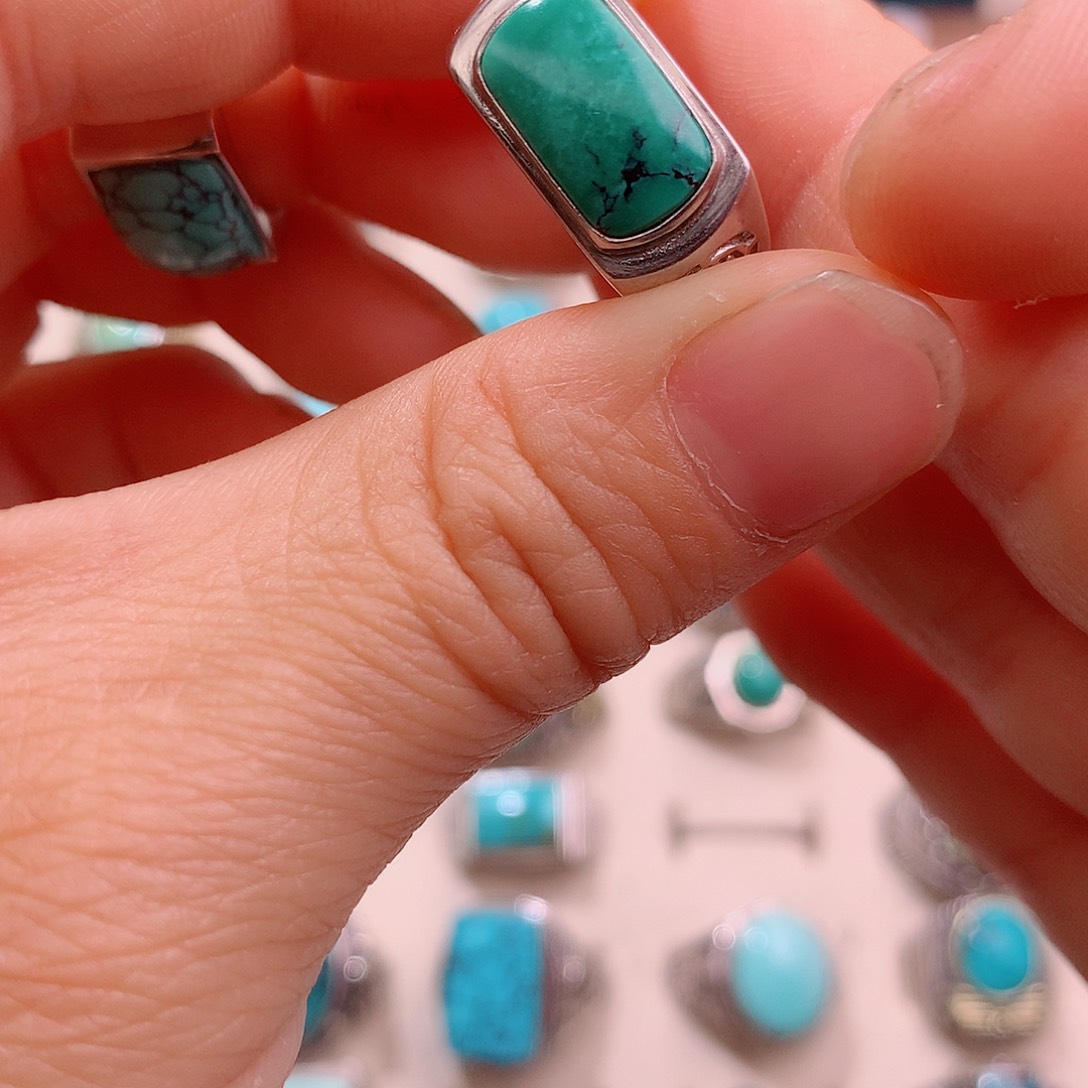 绿松石银S925镶嵌颈饰