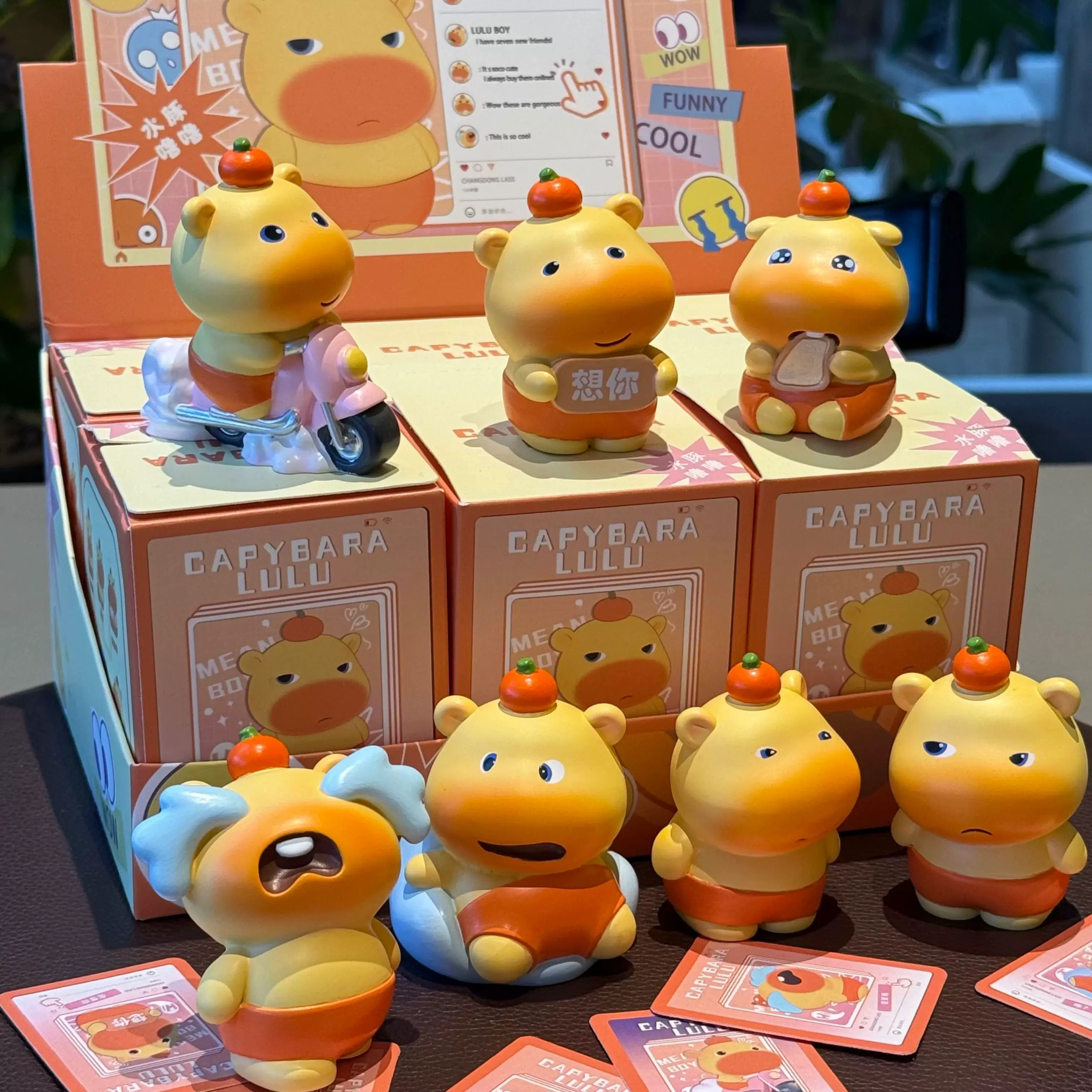 【拆盒】水豚噜噜表情包盲盒潮玩可爱