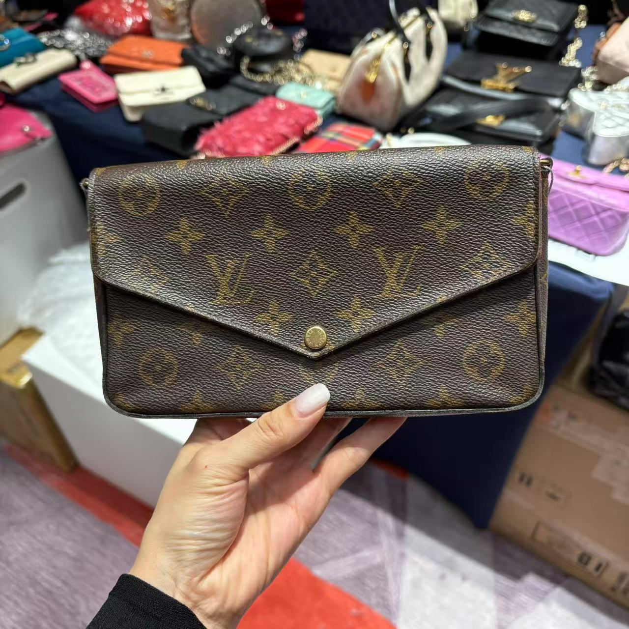 95新 LouisVuitton/路易威登 老花三合一女士包/7.22/晓晓