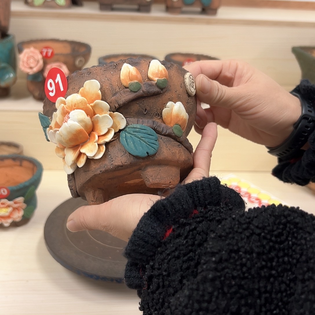 紫砂花盆91号内囗11外高10