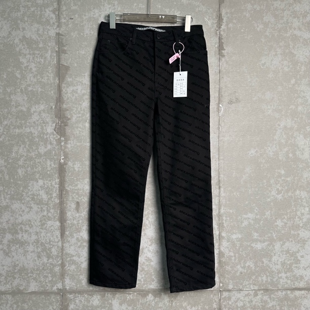 未使用 WE11 DONE 38*1/亚历山大王/满印logo牛仔裤/18687/JP