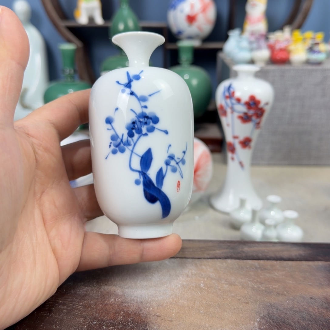 陶瓷手工小花器摆件