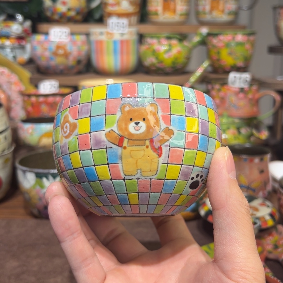 紫砂 景德镇陶瓷手绘蛋杯