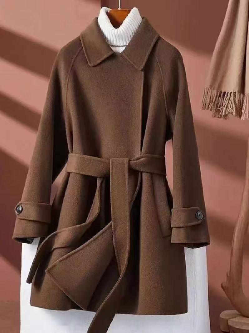 高级感大衣女2025年秋冬显瘦新款中长款毛呢外套《广新专属》8561