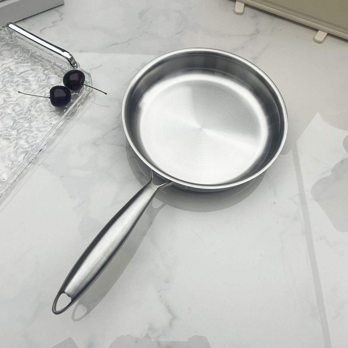 无涂层五层钢316L不锈钢煎锅