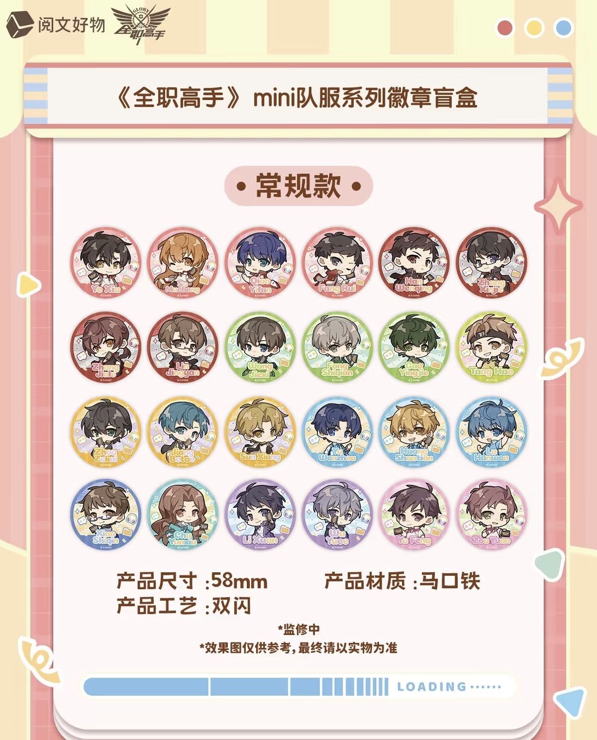 全职高手-mini队服系列徽章吧唧盲盒