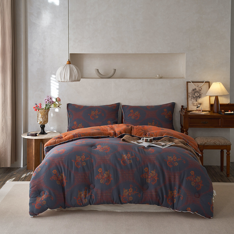 海之家-A类双层纱被子羊绒棉轻奢复古被芯网红爆款棉被套被赫莲娜