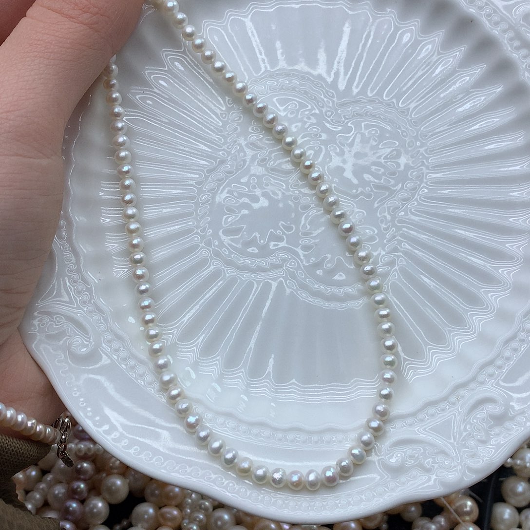 淡水珍珠4未镶嵌项链x14