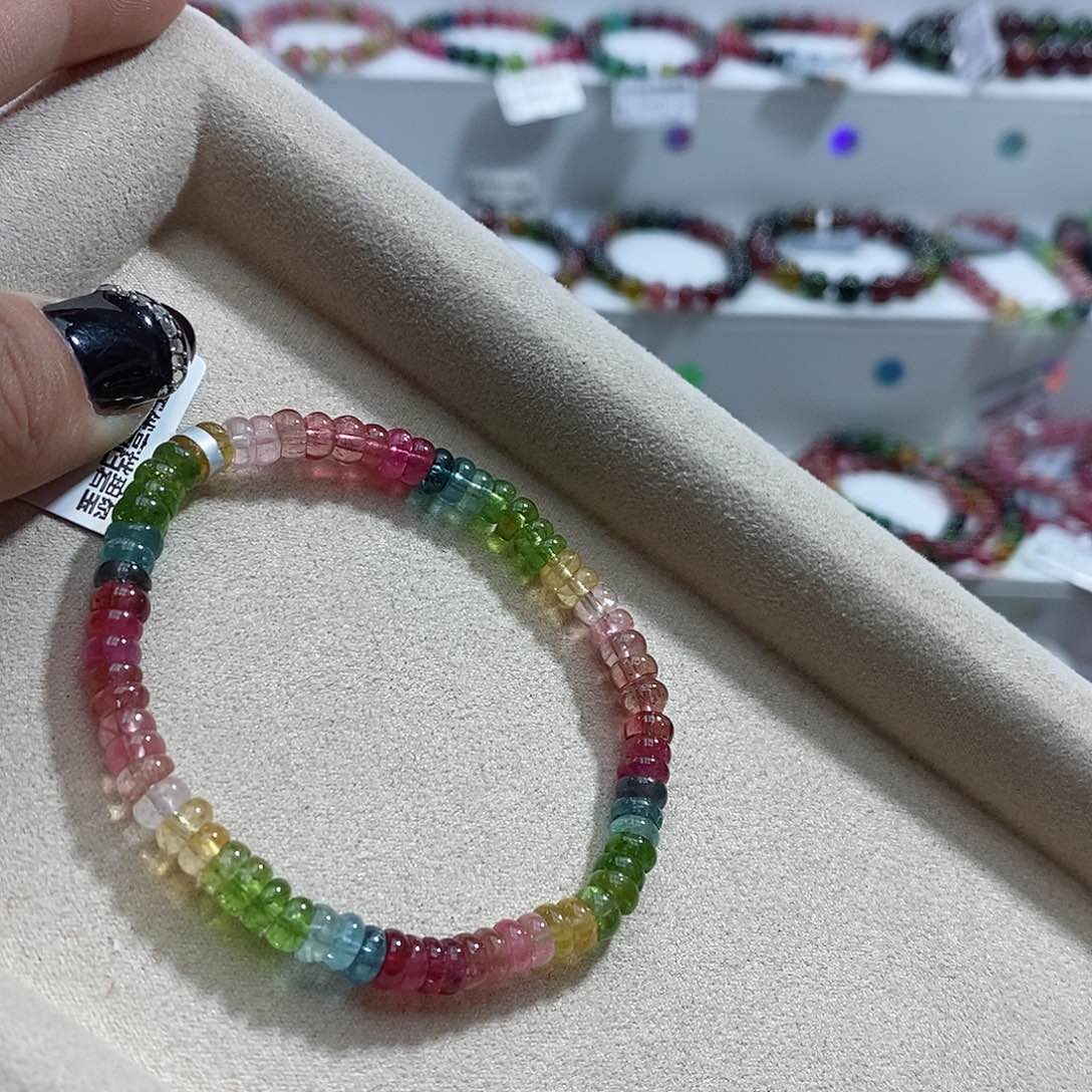 碧玺手链未镶嵌多样性发一条