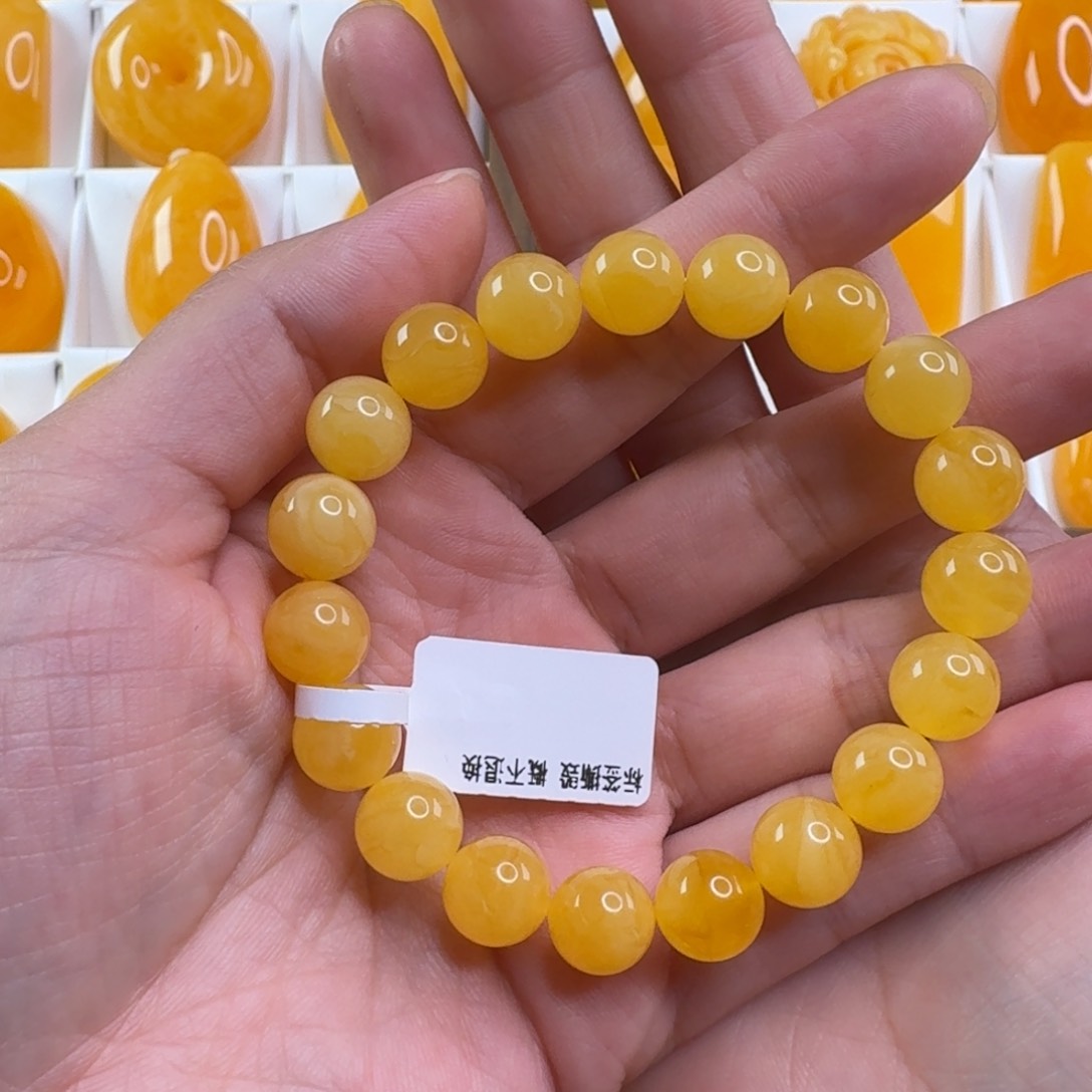 蜜蜡毛衣链未镶嵌