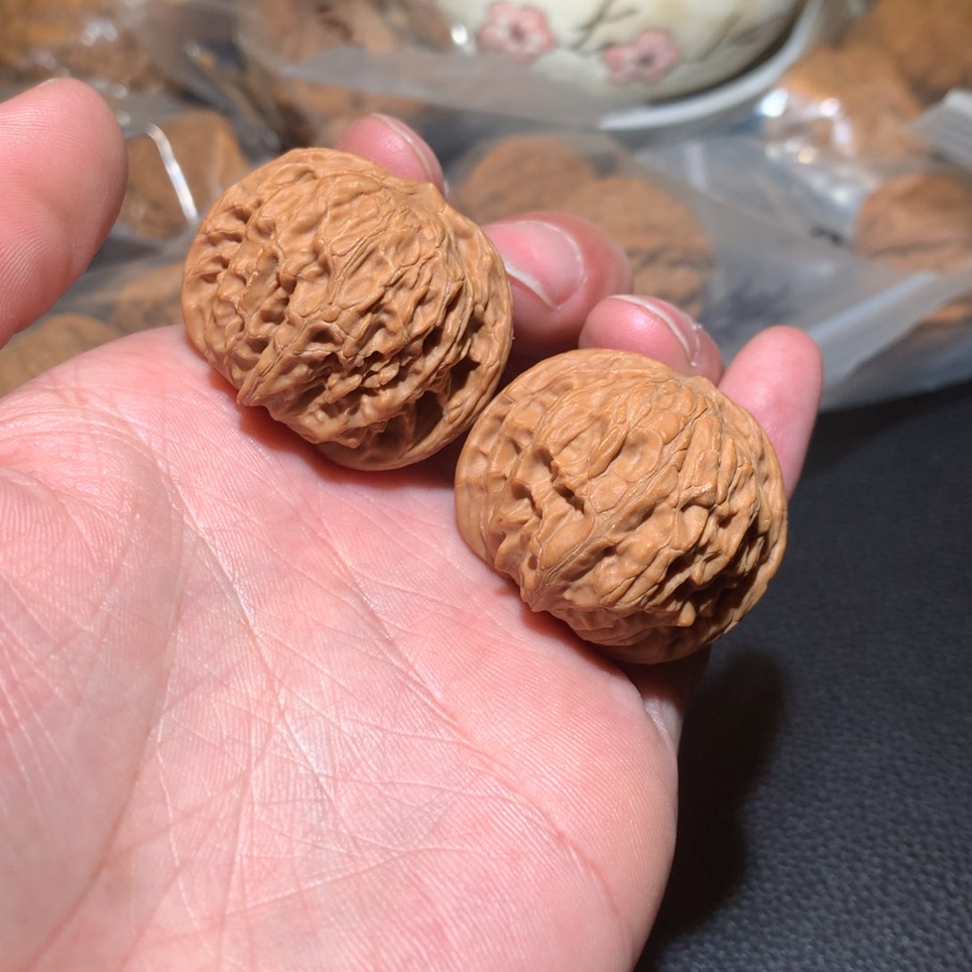 文玩核桃把件磨盘36