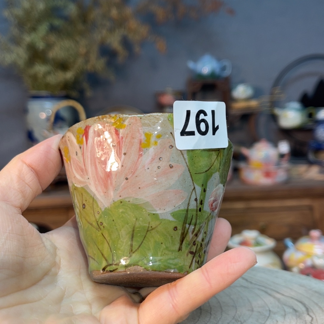 杯素浅陶瓷手工手绘