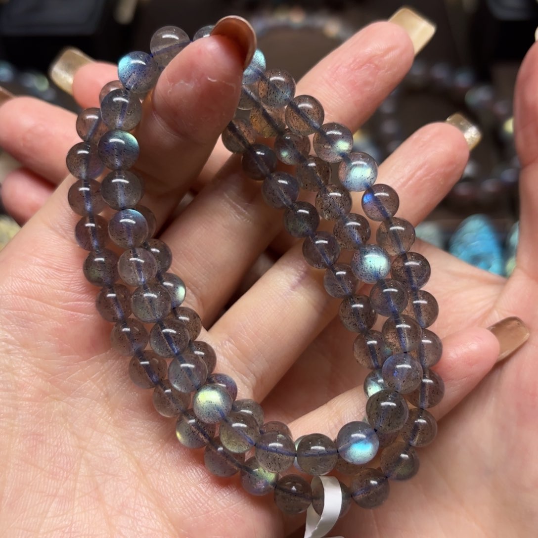 未镶嵌手链长石6.8mm左右