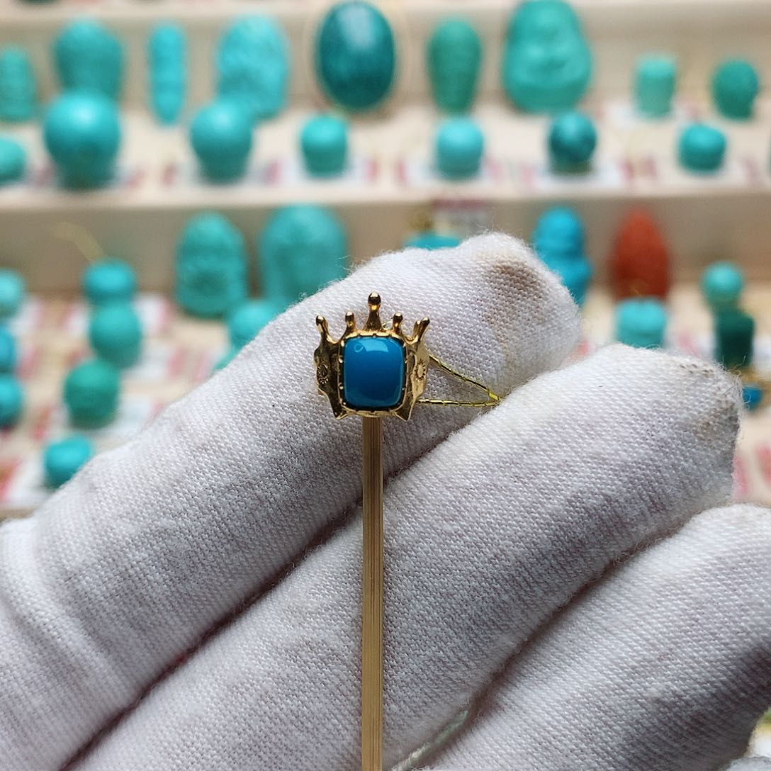 绿松石珠宝半成品未镶嵌