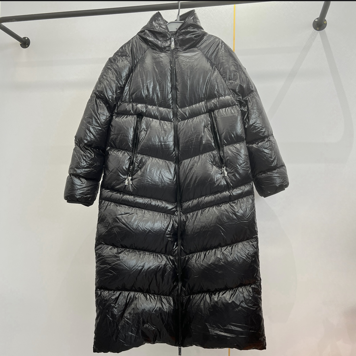 99新 MONCLER yz58 长款保暖羽绒服 锦纶 3码
