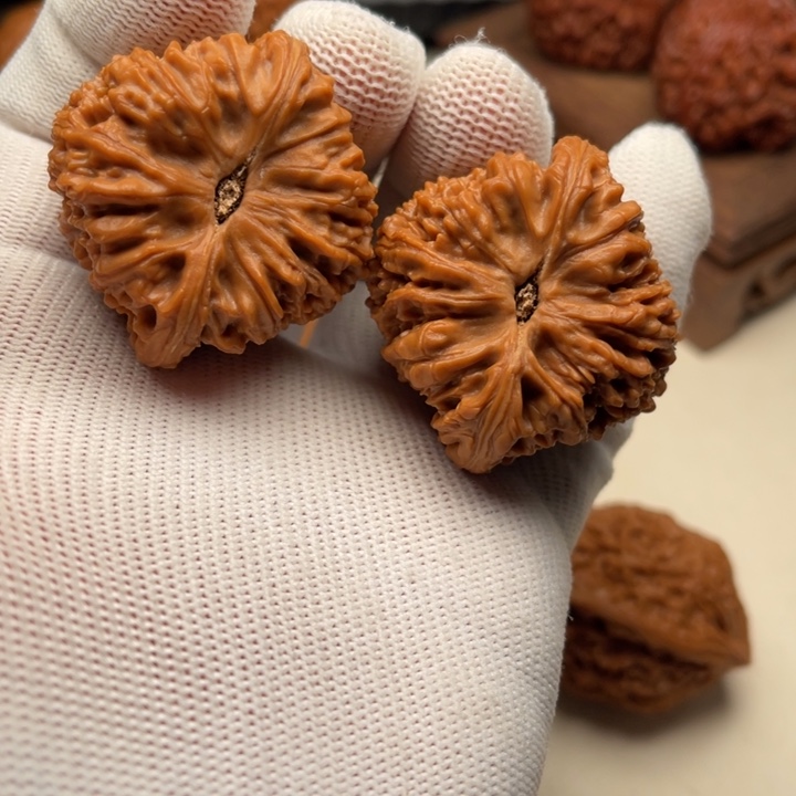 素***生核桃南将石文玩核桃球就