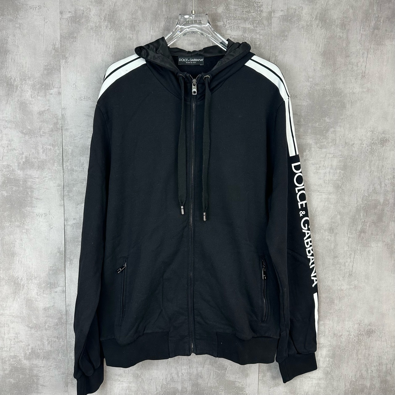 95新 Deli/得力 D&G 连帽拉链卫衣 56码 