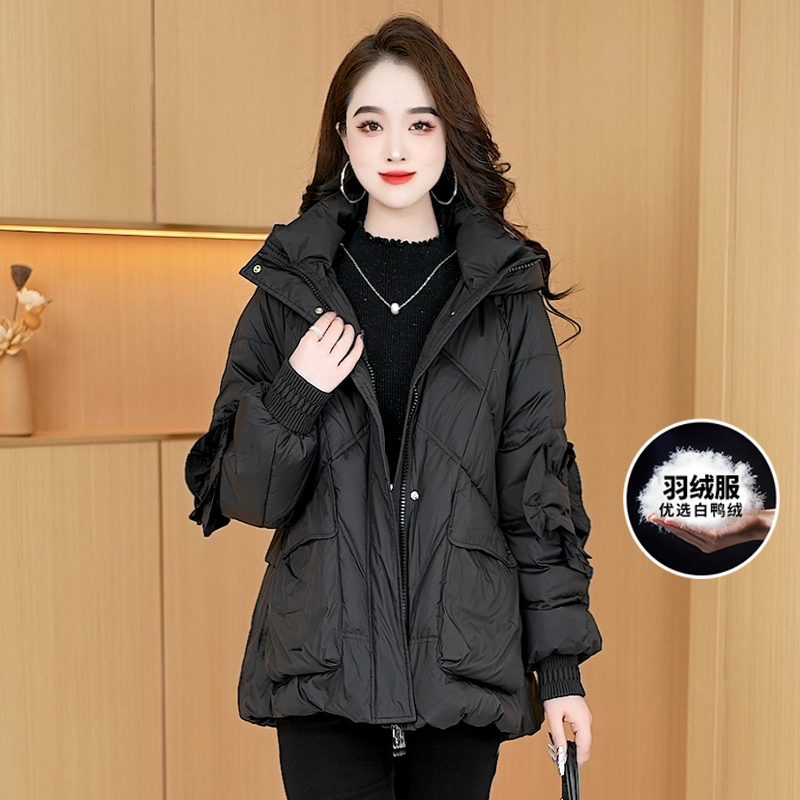 【羽绒服】冬季新款韩版小个子减龄洋气休闲白鸭绒保暖羽绒服外套