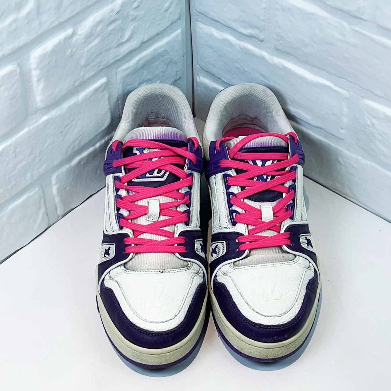 95新 LouisVuitton/路易威登 trainer白紫配色 欧码5码 国码39码 