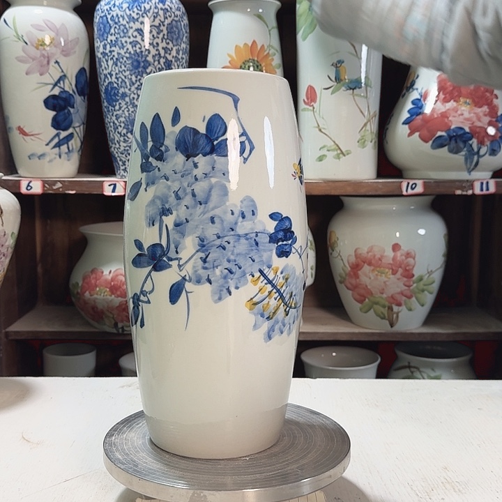 瓶高33腰鼓兰兰紫藤新款新款陶瓷