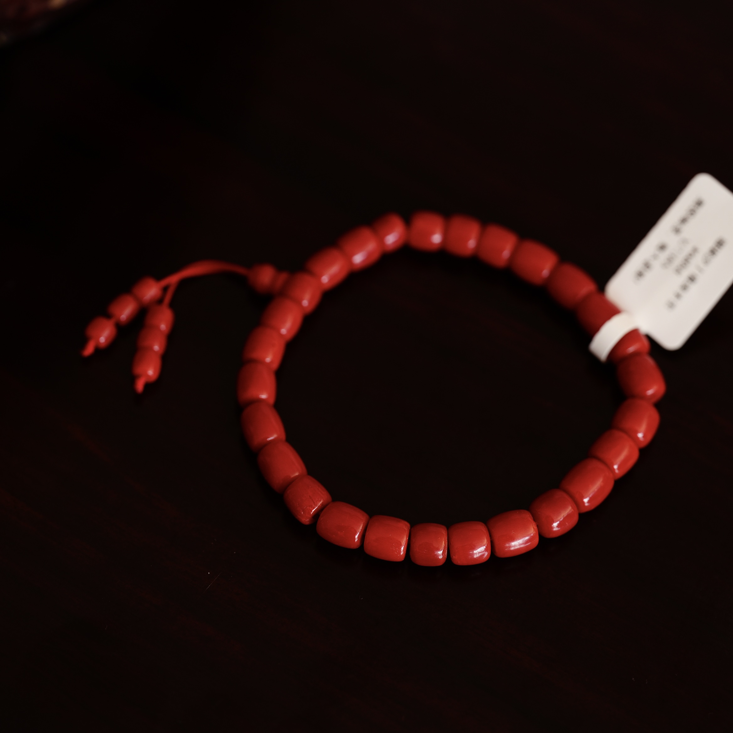 珊瑚YJ1385天然珊瑚桶珠手串