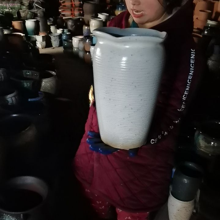 红陶口20高33一个盆子