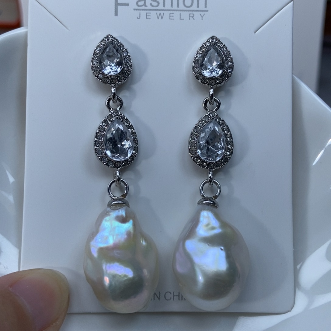 淡水珍珠耳环合金特价467