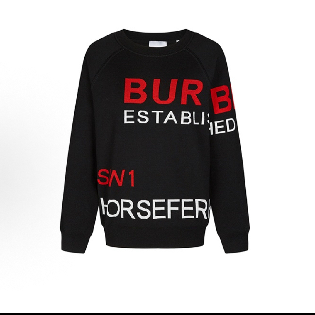 99新 BURBERRY/博柏利 印花字母针织衫/M码/C01538