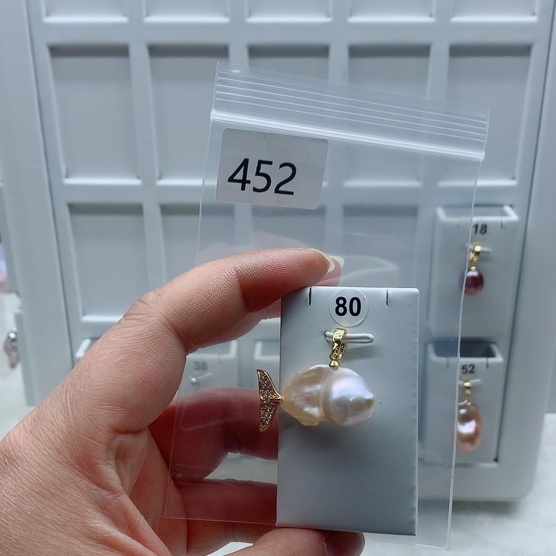 合金淡水珍珠吊坠(不含链)