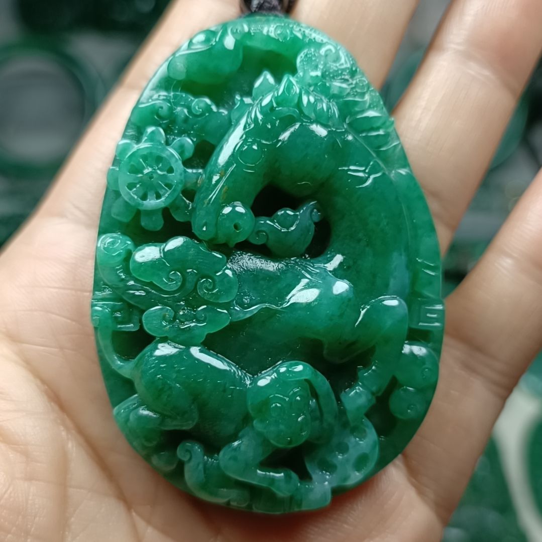 独山玉马上封侯未镶嵌