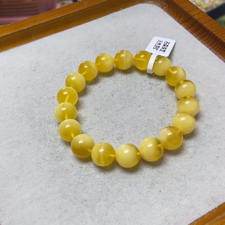 蜜蜡未镶嵌裸石手串