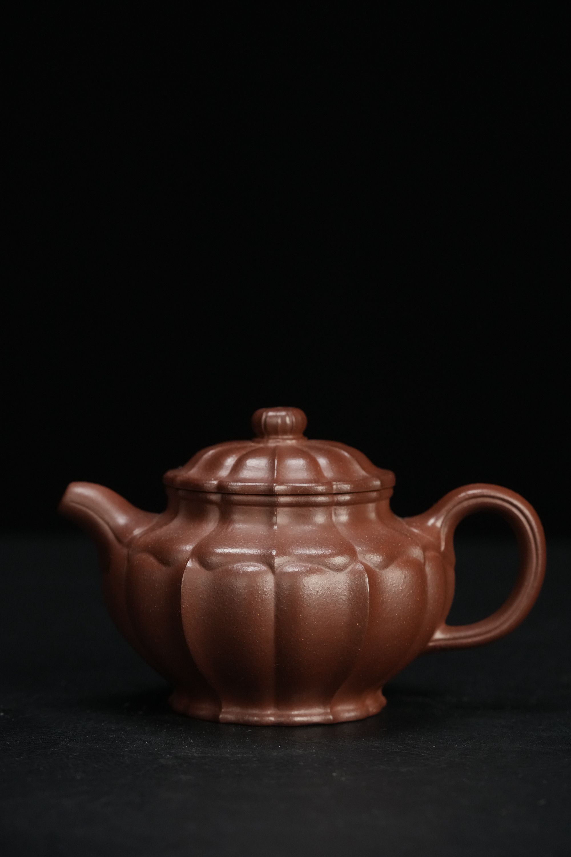 凡凡会客厅 WX20陈红筋纹掇只  紫檀泥370cc 紫砂壶