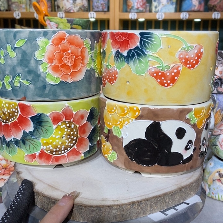 红陶景德镇艺术手绘作品