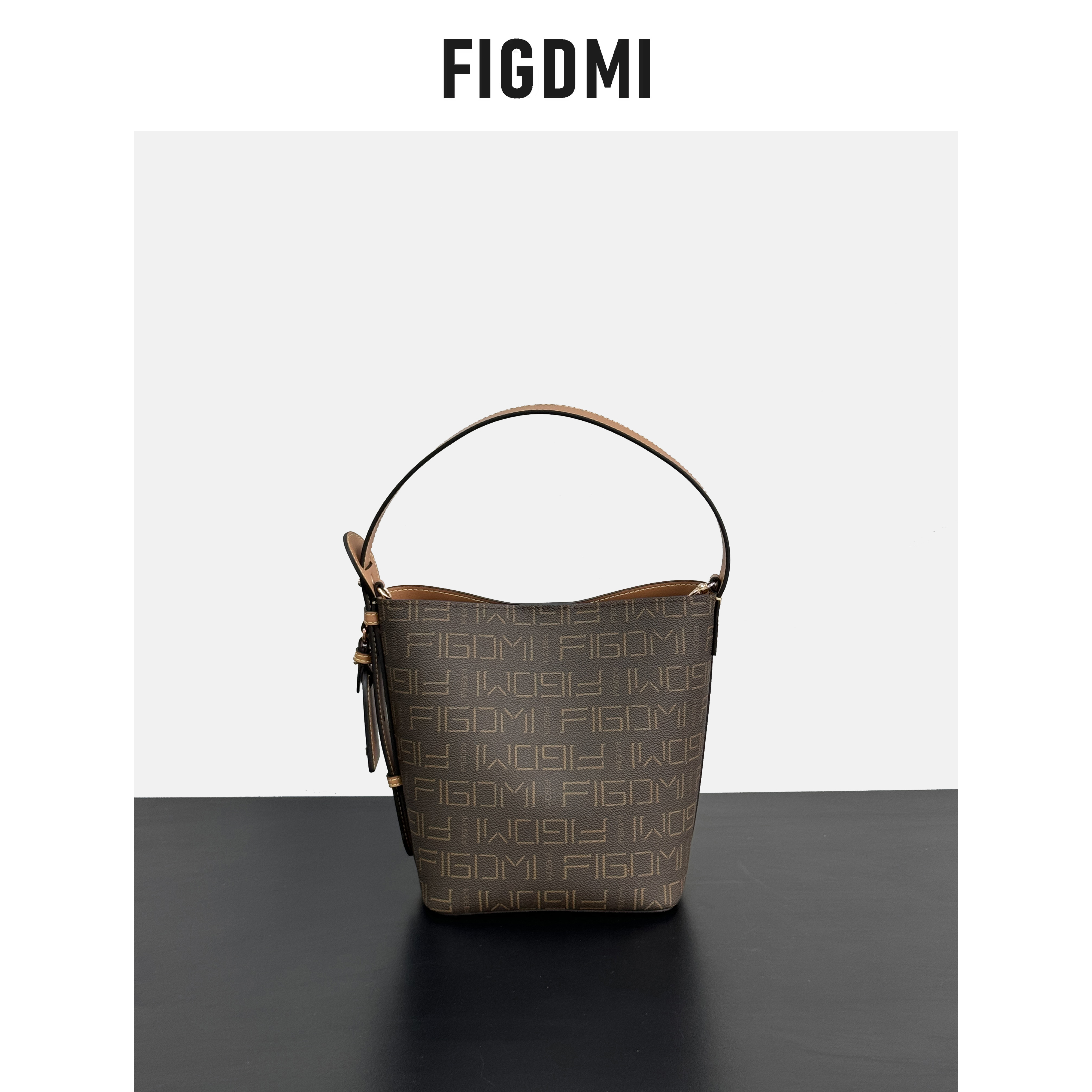 FIGDMI/菲格迪迈新款高级质感水桶包托特包斜跨子母单肩包F28