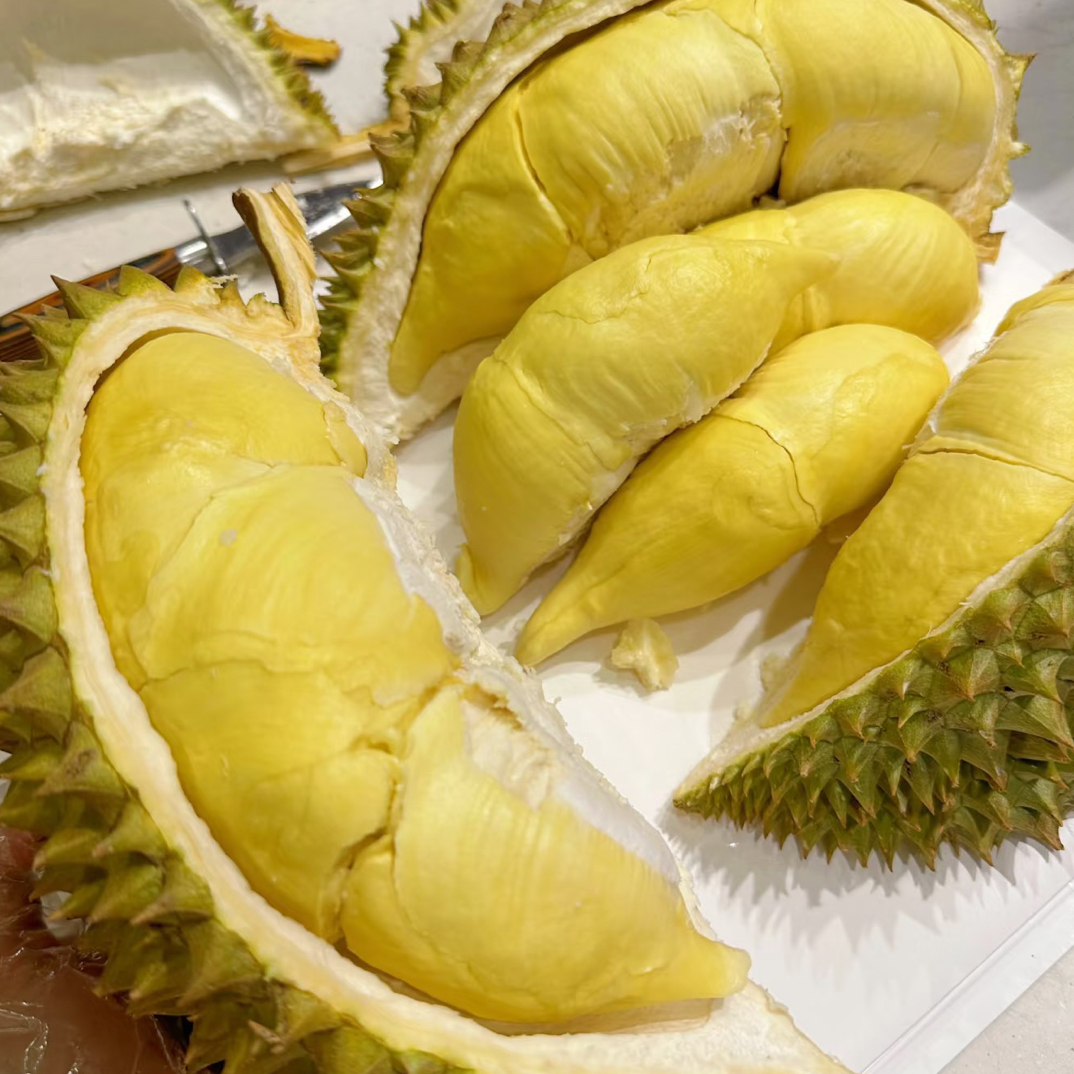 泰国树熟金枕榴莲新鲜果现剥2斤净果肉核小金枕泰国