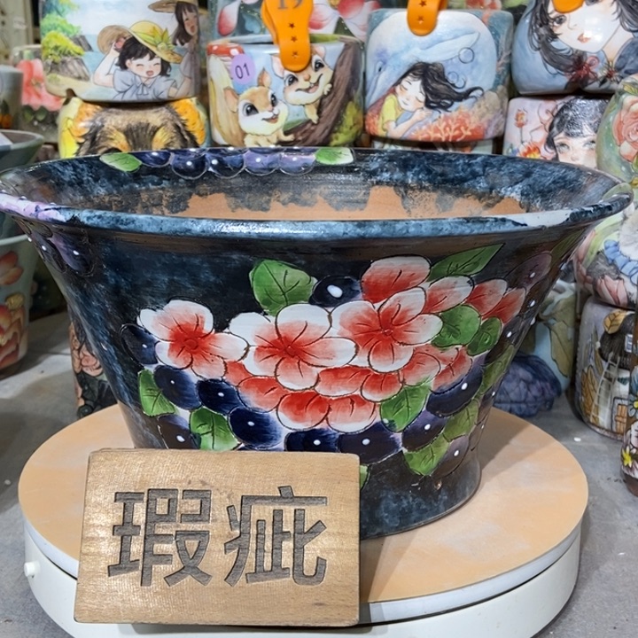 红陶景德镇艺术手绘作品