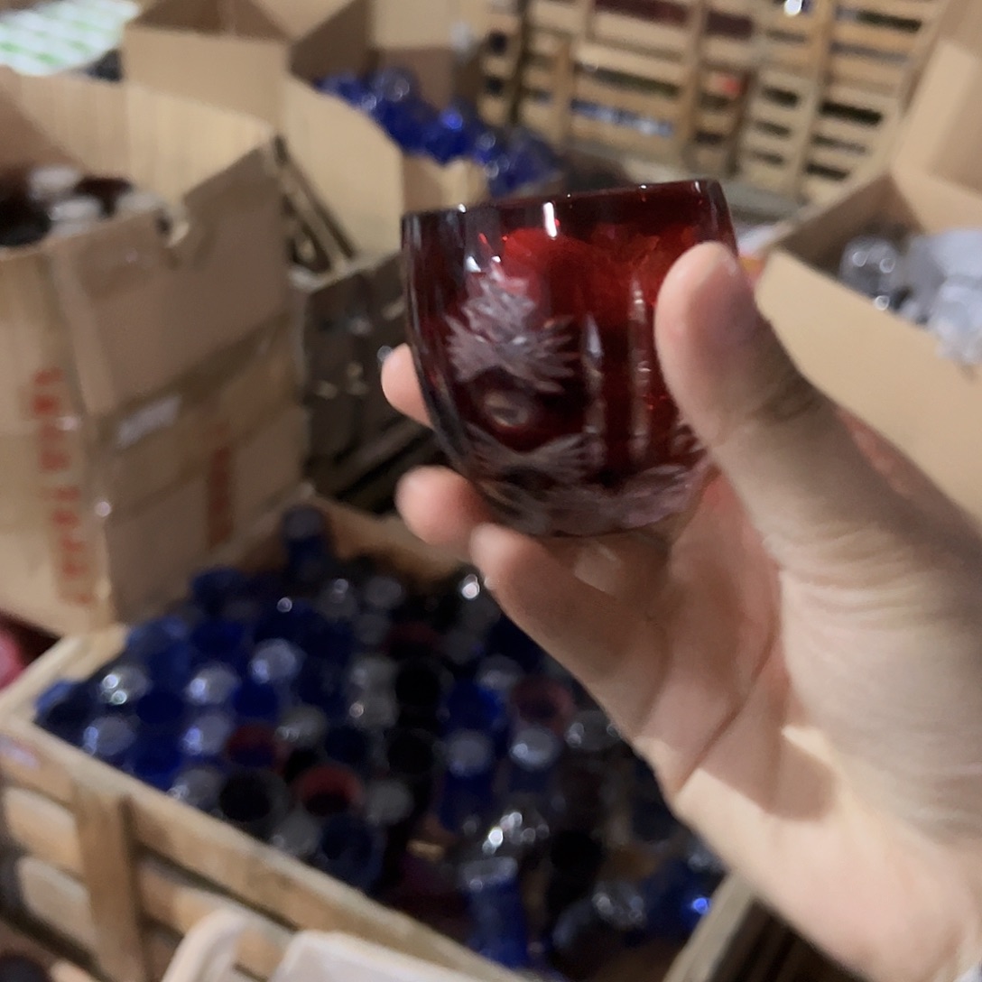 平底款水晶玻璃微瑕一个