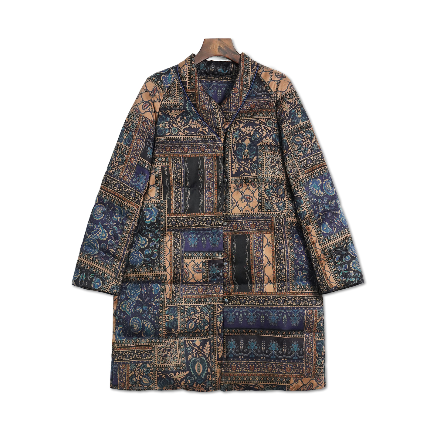 鸢尾凝光桑蚕丝鹅绒服 新中式国风女装1l12251001