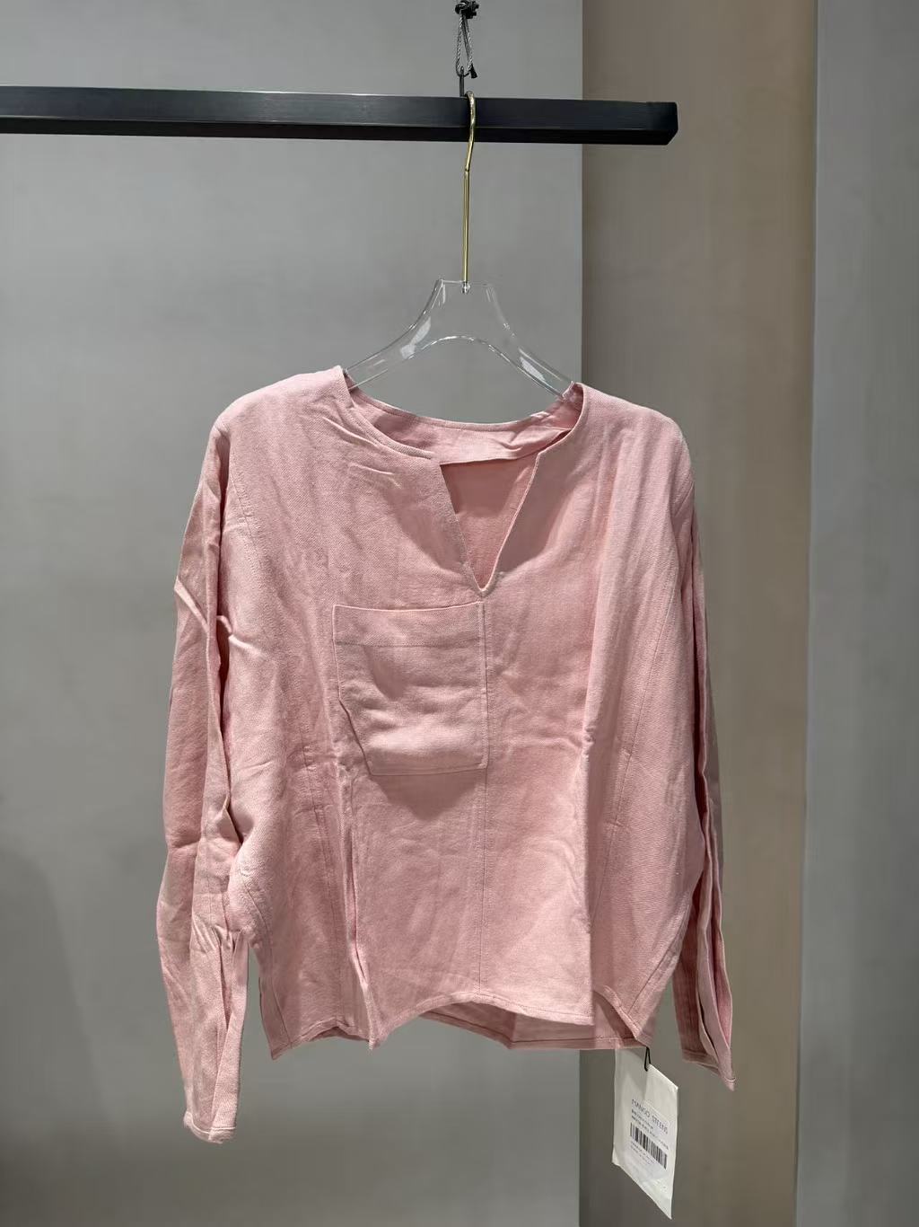 高货捡漏价/粉色M尺码/上衣*定制交织亚麻套装IJ3824