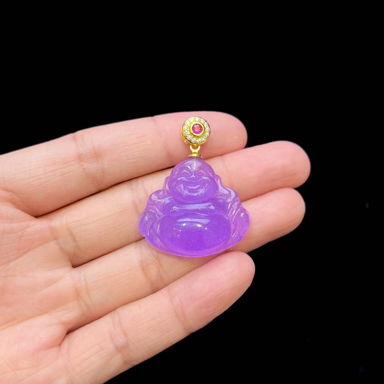 冰罗兰紫佛公吊坠（不带链） A28-564