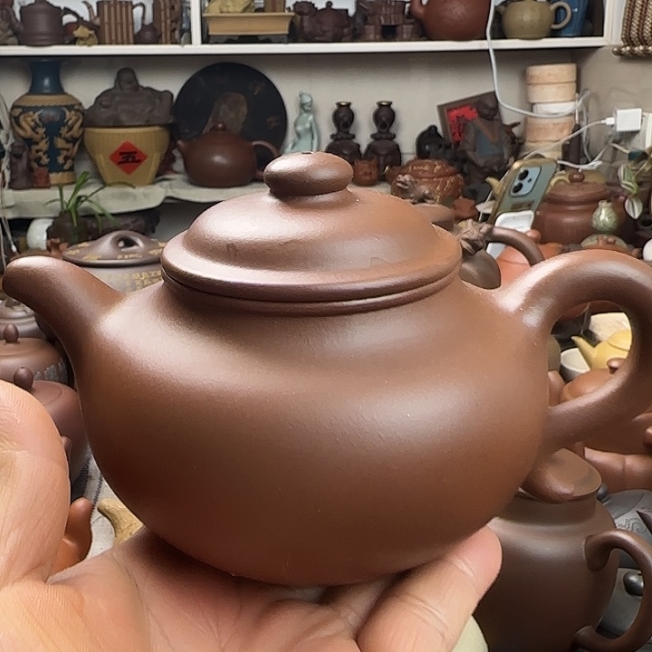 茶壶底槽青原矿紫砂全手工