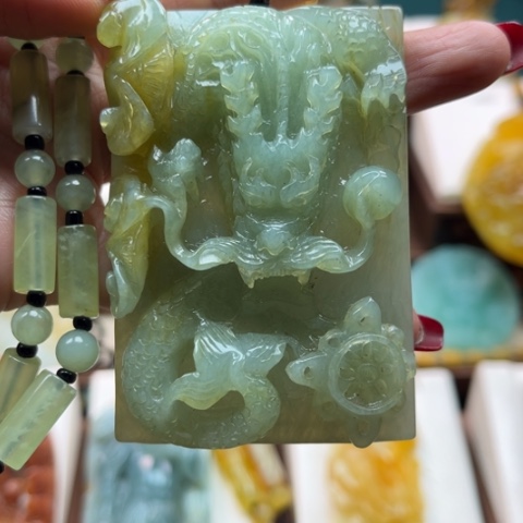 岫玉挂件未镶嵌挂件