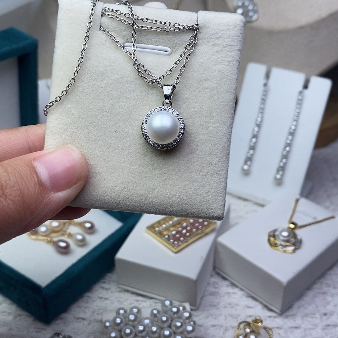 耳饰淡水珍珠银S925镶嵌