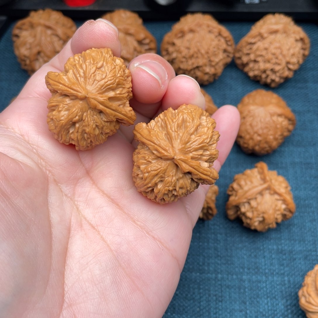 文玩核桃把件全品白狮子35