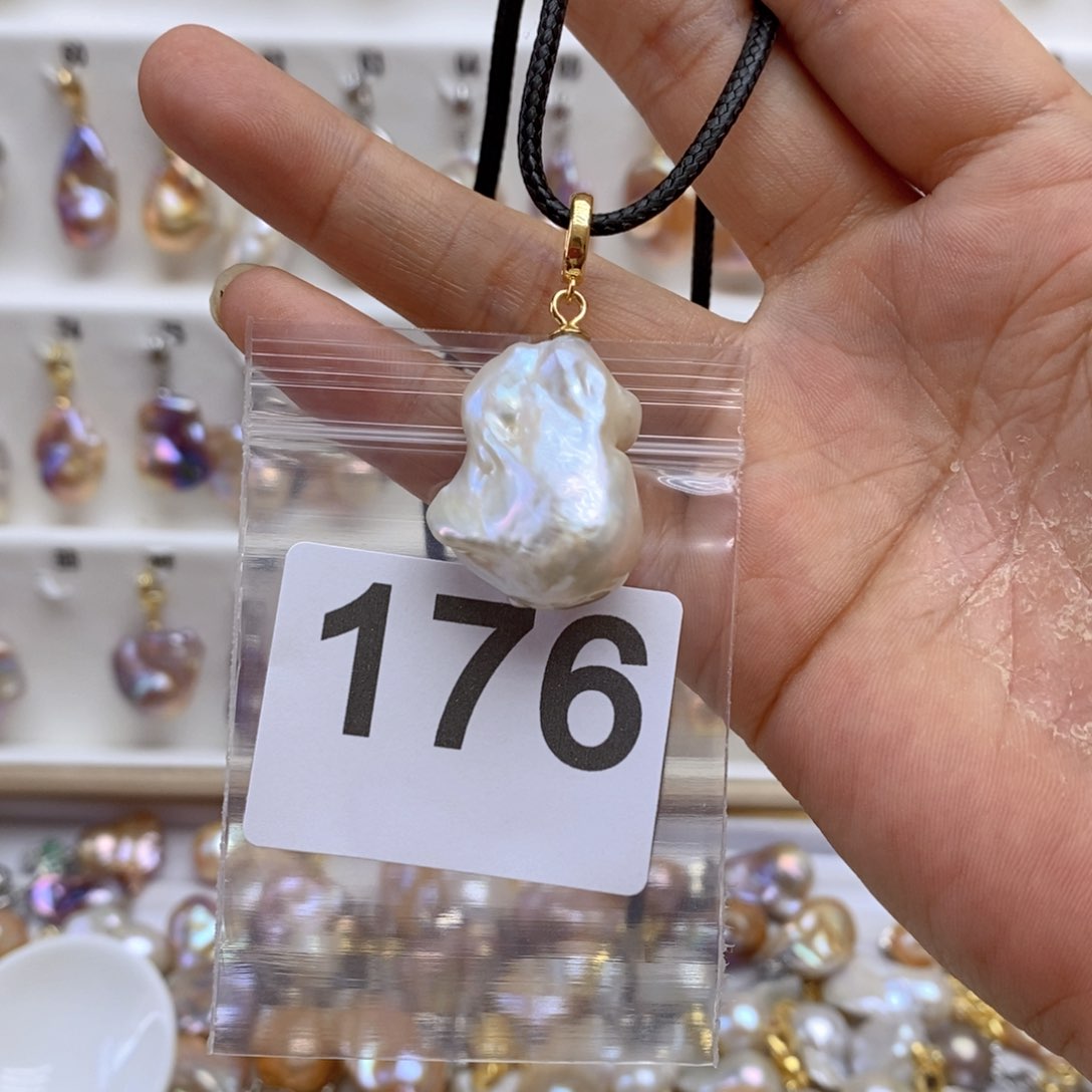 淡水珍珠颈饰银S925镶嵌176