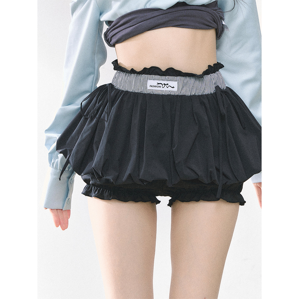 少也眼美腿实录 夏日绝美法式辣妹半身裙女夏显瘦花苞裙黑色短裙