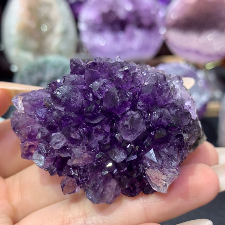 紫晶珠宝半成品未镶嵌漏